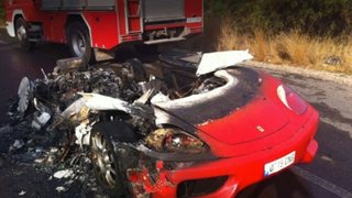 Guess Which Soccer Player's Ferrari Just Burned To The Ground?